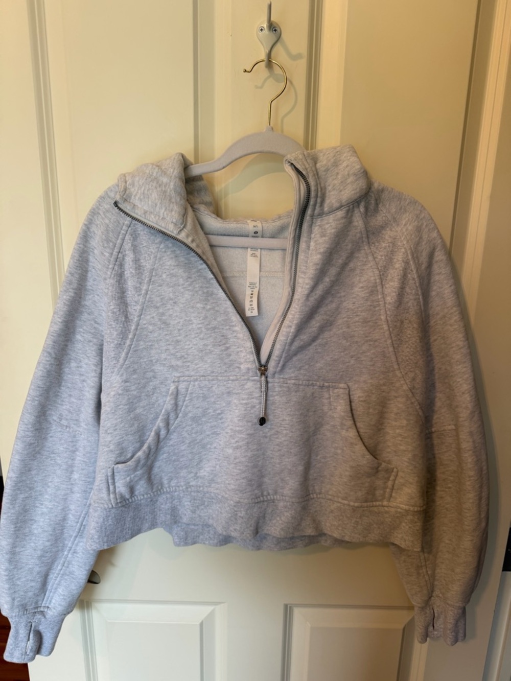 lululemon athletica Light Gray Half-Zip Utility Hoodie